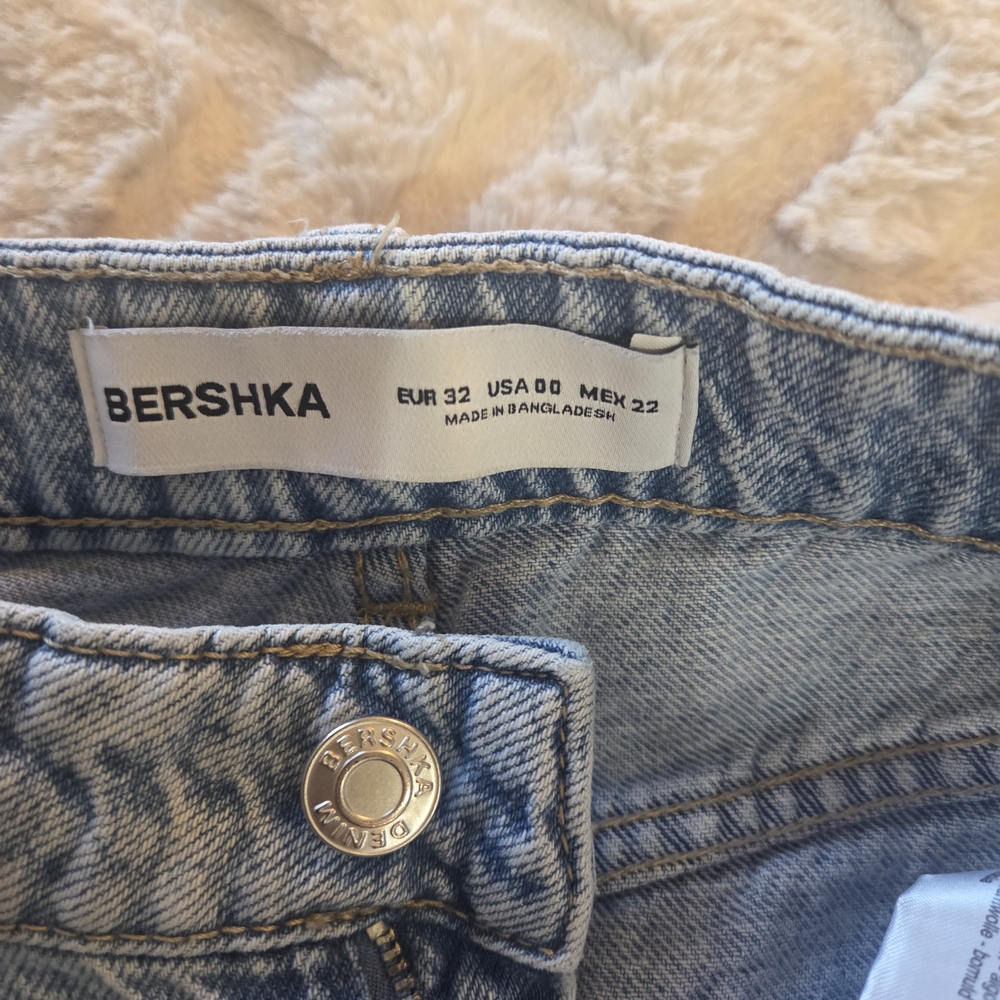 Vintage Chic Berkshka Light Blue Cargo Designer Jeans for Woman - Size 00 Pants - Picture 10 of 10